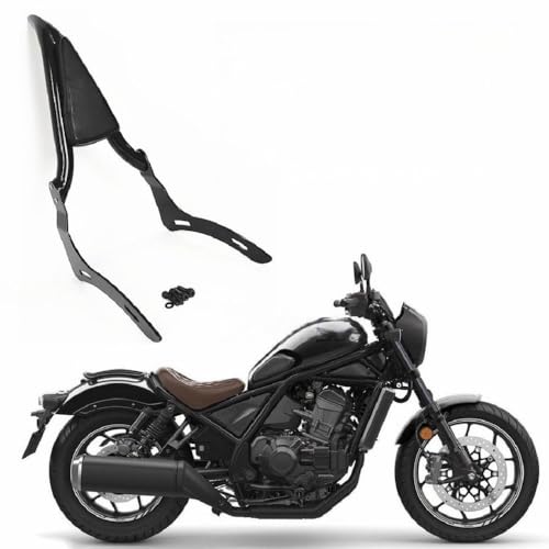 Dossier passager arrière moto pour Rebel CMX1100 2020-2023 sissy bar noir avec coussin