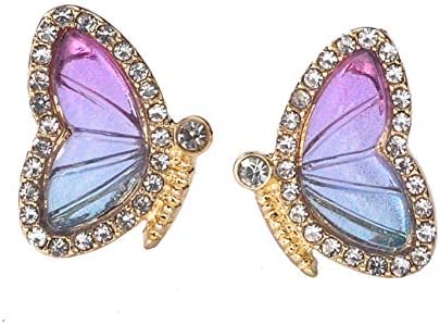 Butterfly Earrings Sweet Insect Fashion Jewelry For Girl Women Charms Gift (Color1)