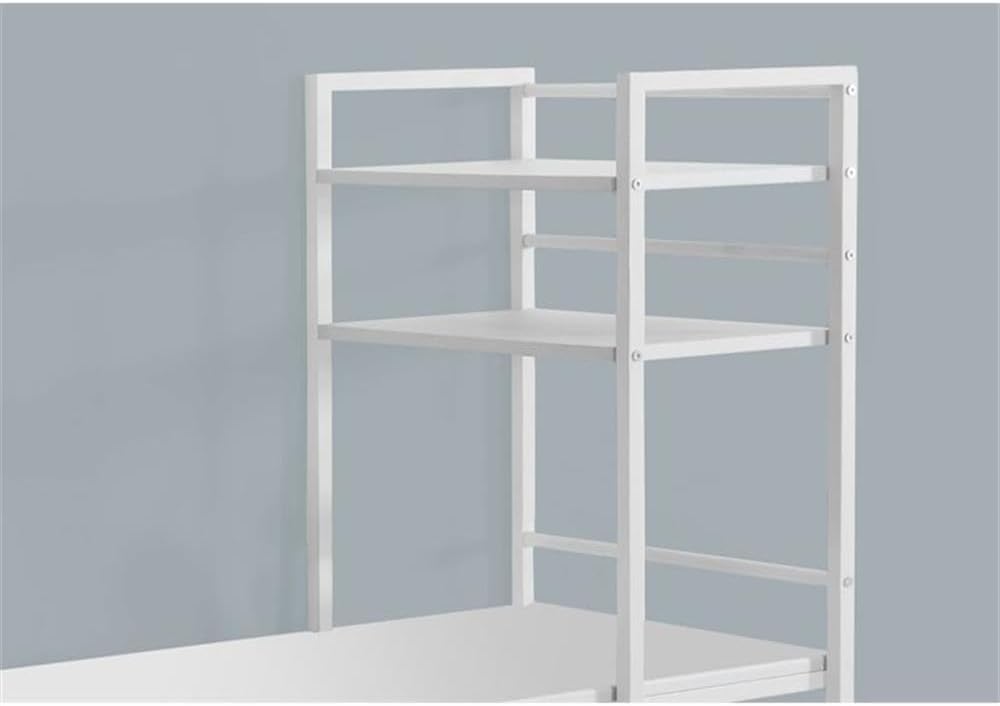 Monarch Specialties Study Workstation with 4 Bookshelves-Home & Office Computer Desk with 4 Tier, 48", White