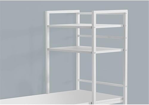 Miniatura 5 de Monarch Specialties Estación de trabajo de estudio con 4 estanterías, escritorio para computadora para el hogar y la oficina con 4 niveles, 48