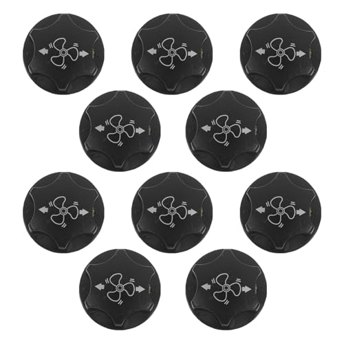 PRETYZOOM 10Pcs Fan Speed Control Knobs Black Regulator Switch for Industrial Floor Fans Air Conditioners and Large Office Cooling Systems
