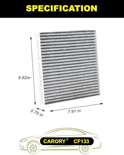 Image of CARORY Cabin Air Filter w /Activated Carbon for Toyota Corolla (2002-2008), Matrix (2003-2008), Chirey: Omoda 5 (2023), Tiggo 4PRO (2023-2024), OE# 88568-02020, CF10133, XC35491, C35491, CF133