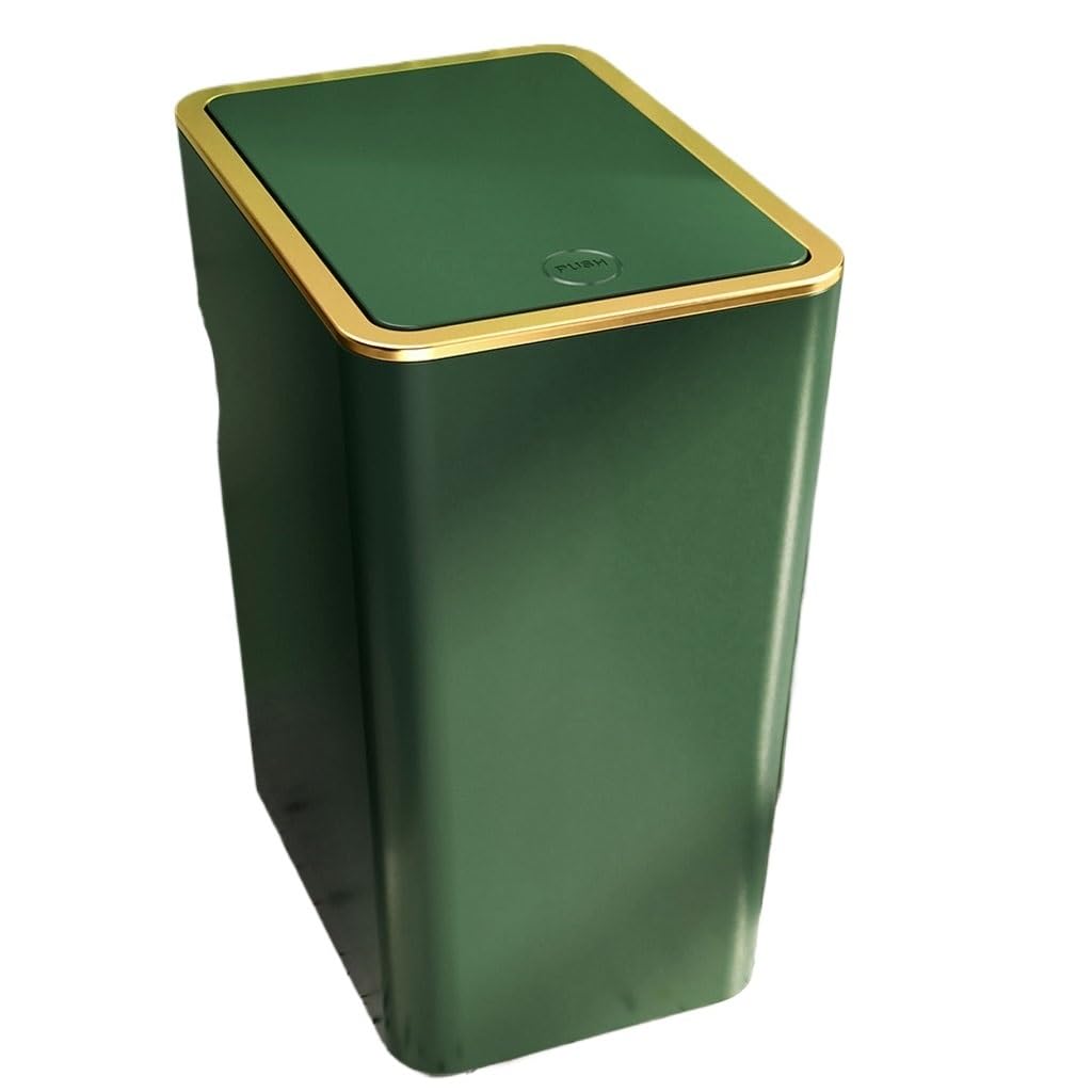 New Rectangular Trash Can Kitchen Bathroom Toilet Living Room with Lid Waste Bin Garbage 13L