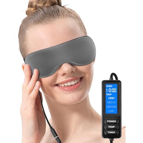 Aroma Season Heated Eye Mask, Warm Eye Compress for Dry Eyes Stye Blepharitis MGD and Blepharitis, Moist Heat Treatment to Unclog Lacrimal Glands (Dark Gray) Cover