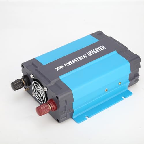 KX-ENERGIE 300W/600W Reiner Sinus Wechselrichter 12VDC auf 220/230VAC Reine Sinuswelle Spannungswandler für Solar,Wohnmobil, LKW,mit EU Steckdose und 5V/2A USB-Ladeanschlüssen Auto Konverter