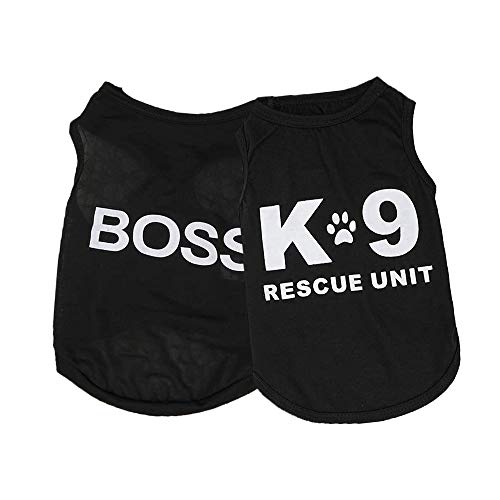 Dog Shirts for Medium Dogs Boy Dog Shirt Small Dogs Pet Puppy Clothes Dog Tshirt Cat Shirts for Cats Only Dog Clothing Shirt Dog Outfit Apparel 2 Pieces (Medium)