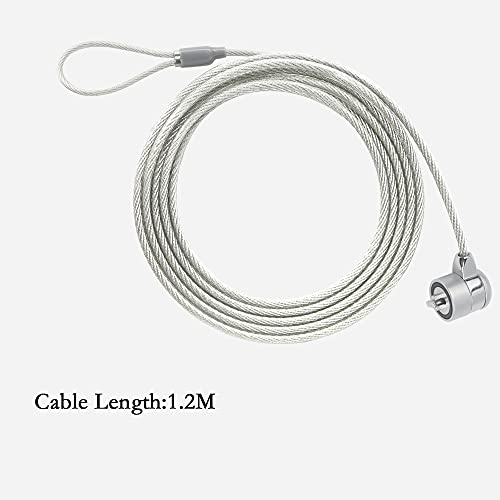 Pngknyocn 3.9 Feet Laptop Cable Lock Hardware Security Cable Lock Anti Theft Combination Lock Two Keys,For Laptops(Silver) #TOP6