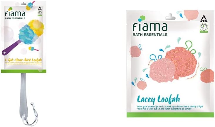 Fiama Bath Essentials I-Got-Your-Back Loofah and Fiama Bath Essentials Lacey Loofah
