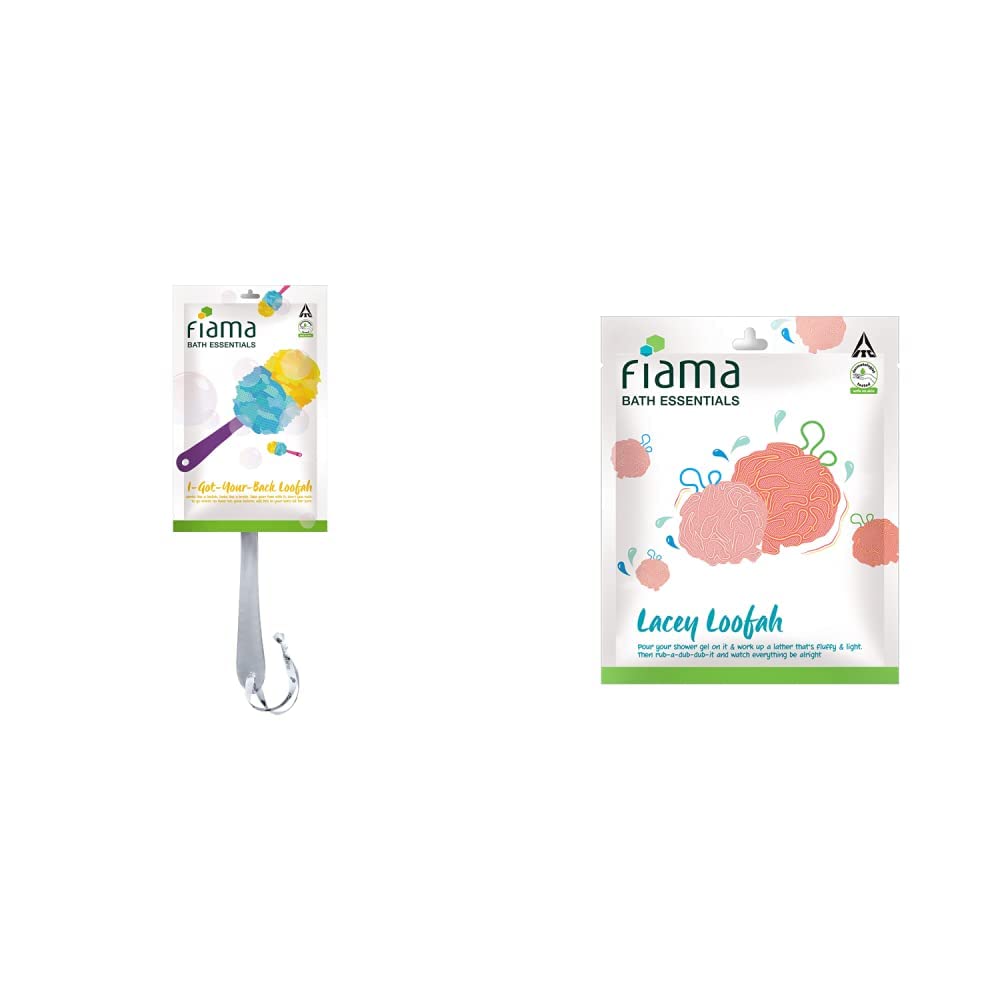 Fiama Bath Essentials I-Got-Your-Back Loofah and Fiama Bath Essentials Lacey Loofah