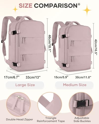 Image of coofay Large Travel Backpack For Women Men Airline Approved Carry On Backpack Flight Approved Waterproof Sports Backpack Casual Daypack Hiking Backpack