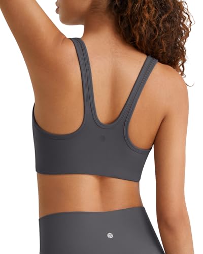 Image of G4Free BareFeel Square Neck Sports Bra Padded for Women - Strappy Y Back Crop Tank Tops Workout Camisole