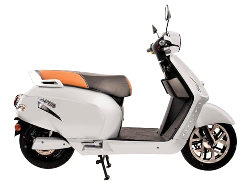 Image of eblu India's 1st Family e Scooter - Feo - Typical Driving Range 110km per charge - Top speed 60 kmph, Xtra - LEG ROOM | COMFORT | SAFETY | STABILITY (Traffic White)