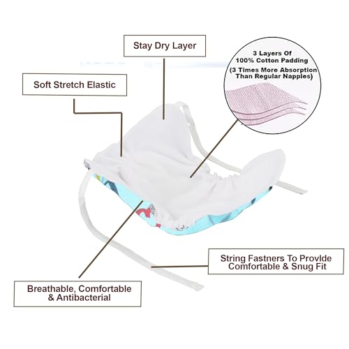 Image of VParents Cotton Jabla and Nappies Set for Newborn Baby Boys & Girls Soft Comfortable, Multicolour Assorted Baby Clothing Combo