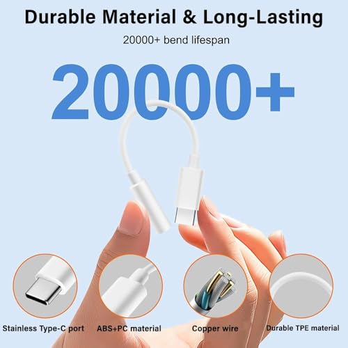 Image of Google Original Type C to 3.5 mm Headphone Audio Jack Adapter Compatible with Google Pixel 9 Pro XL /9 Pro /9 /9a /8 /8 Pro /8a /7 /7 Pro /7a, Pixel All Series, Other USB Type C Devices