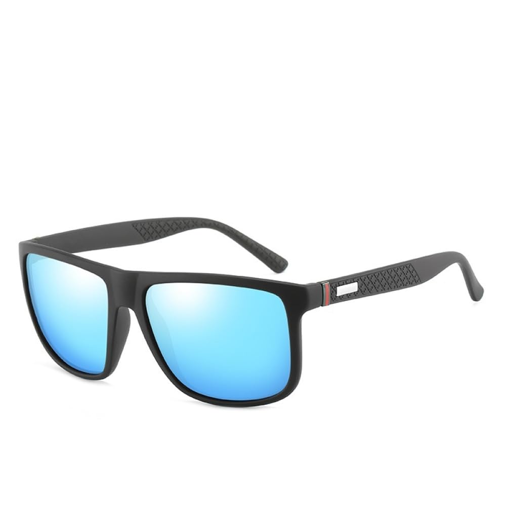 Kwadratowe okulary przeciwsłoneczne unisex w stylu vintage mężczyźni kobiety polaryzacyjne okulary przeciwsłoneczne do jazdy czarne niebieskie lustrzane przeciwodblaskowe gogle wędkarskie UV400,02 NI