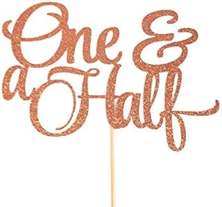 Atelier Elegance One and a Half Cake Topper, 1 1/2 Cake Topper, One and Half Birthday Cake Topper