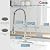 GIMILI Filter Kitchen Faucet for Water Filtration System Drinking Water Faucet 3 in1 Commercial Style Pull-Down Single Handle, Brushed Nickel (Without Water Filtration Device)