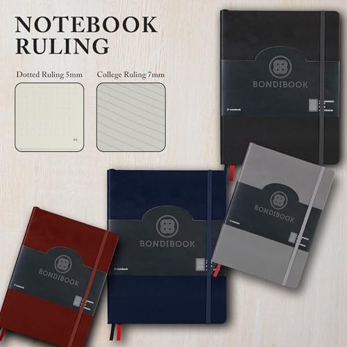 Carnet A5 à spirale rigide café Ox Plastics cahier de notes premium 120 pages pour bureau