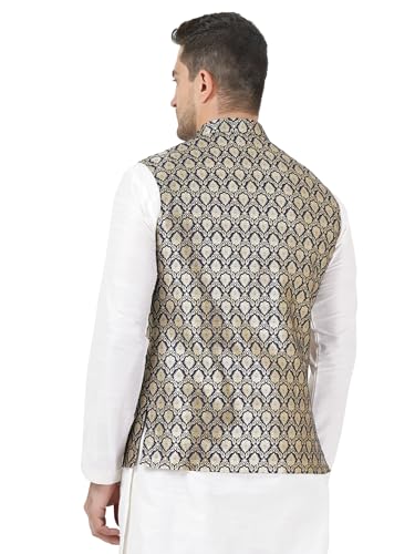 Image of Badoliya & Sons Men's Brocade Zari Nehru Jacket /Waist Coat
