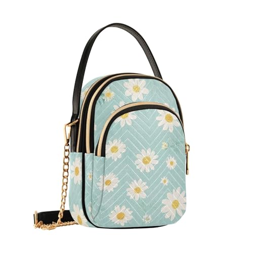 Womens Shoulder Handbags Tote Bag Quilted Purses for Women Floral Print with Chain Strap for Shopping Office,Multi1