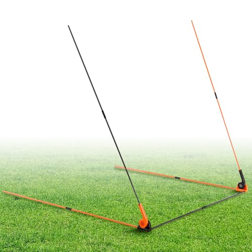 Seenelling Golf Swing Training Aid Set Golf Alignment Stick Holder Swing Trainer with Adjustable Angles Suitable for Left and Right Handed Players Golfing Practice Tool Training Equipment Accessory