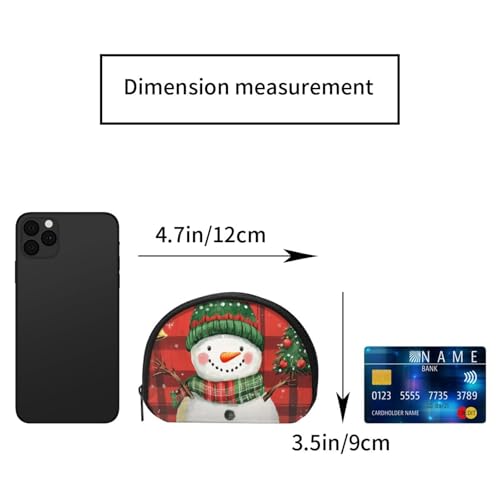 Portable Coin Purse Snowman-Bell-Christmas-Tree Mini Zippered Money Pouch Card Holder2