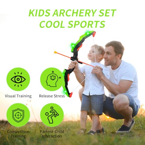 Asmad BOW-01 Kids Bow And Arrow Set, Led Light Up Archery Toy Set thumb #1