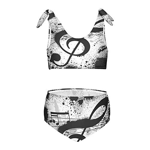 Image of Horse Pattern On Blue Girls Bikini Sets 2 Piece Swimsuits Bathing Suit Swimwear