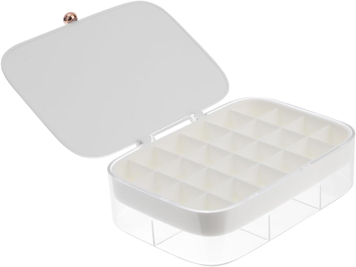 Portable Jewelry Box Rings with Multiple Sections for Earrings Necklaces
