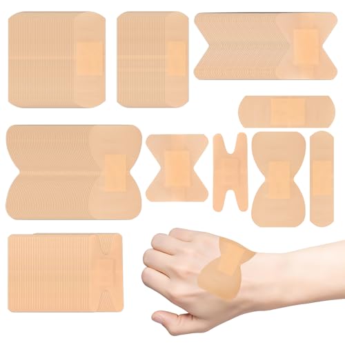 220 PCS Fingertip Elastic Apósitos Flexibles Para Las Puntas Punta Del Dedo Tiritas Cicatrizantes Punta Del Dedo Apositos Adhesivos Varios Tamaños Disponibles Ajuste Seguro Cómodo Llevar Portátil