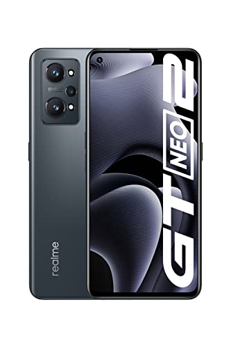 realme GT Neo 2 ロック解除スマートフォン、Qualcomm Snapdragon 870 5G プロセッサー、120Hz E4 AMOLED ディスプレイ、65W SuperDart 充電、64MP トリプル AI カメラ、デュアル Sim、NFC、8GB+128GB、ネオブラック