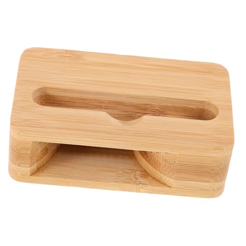 NUOBESTY Wooden Phone Speaker Amplifier Stand for Mobile Phones Acoustic Sound Amplifier Dock Station for Video Calls and Watching Videos