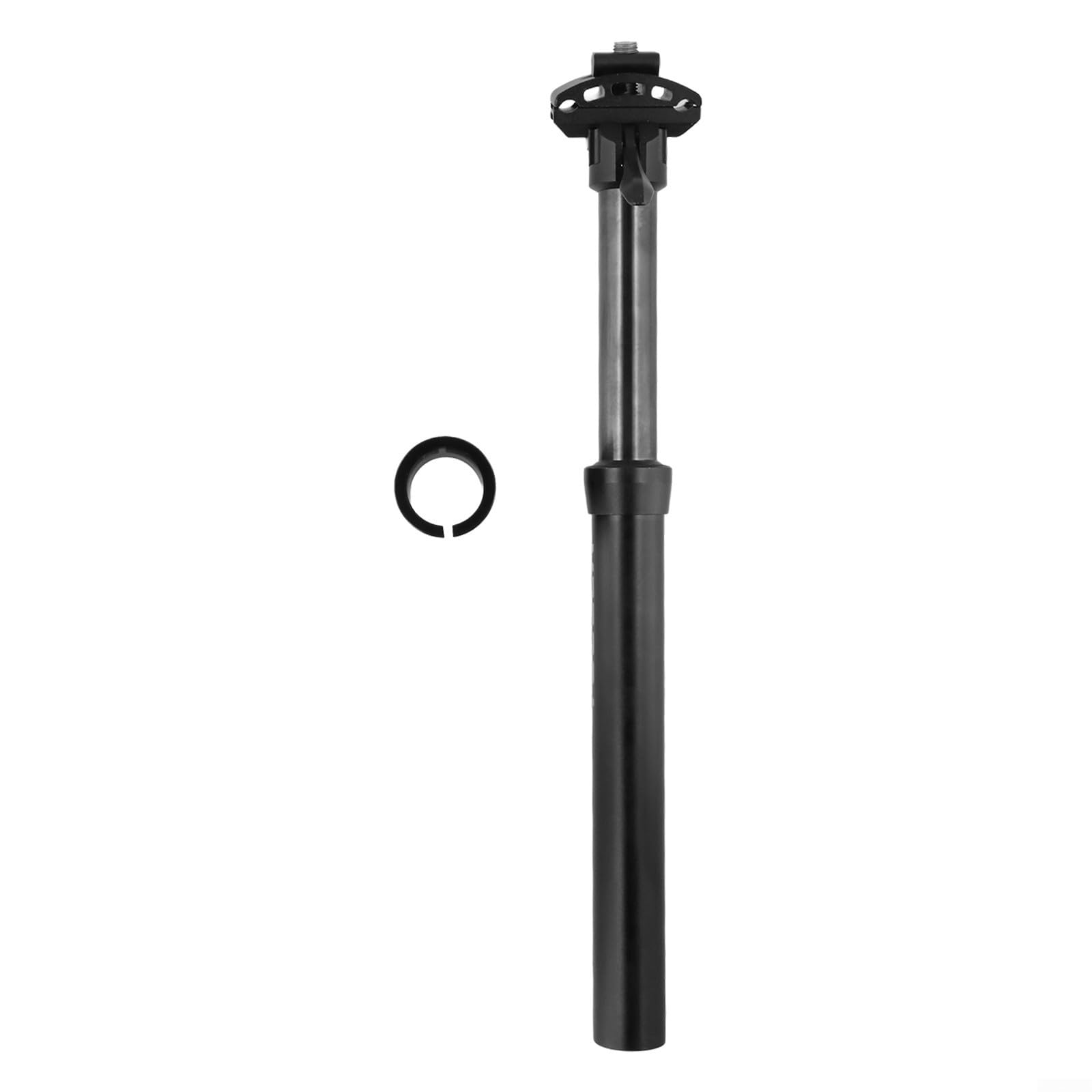Fahrrad-Sattelstütze mit Drahtsteuerung – 27,2 mm hydraulisches Sattelrohr kompatibel mit MTB – Aluminiumlegierung, 350 oder 400 mm Länge, schwarz (27,2 x 350 mm)