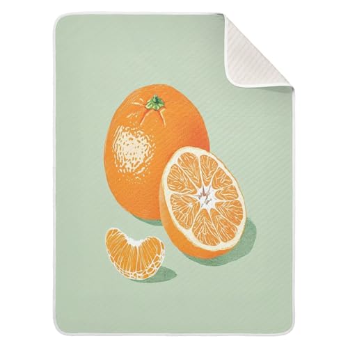 Burbuja Orange Baby Blanket for Boys Girls, Nursery Soft Warm Swaddling Receiving Baby Blankets, 30x40 in Toddler Blanket