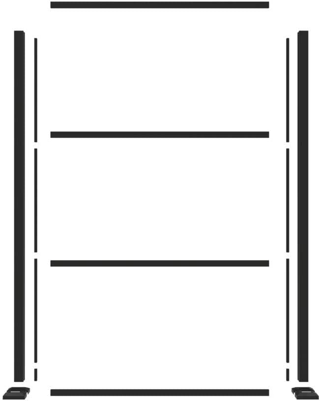 Matte Black Aluminum Decorative Screen Panel Frame Kit