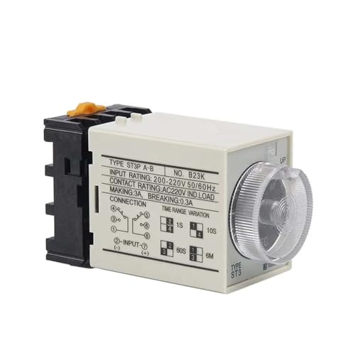 Relé temporizador ST3PA para evitar sobrecargas en motores con retardo de encendido CA 220V 3
