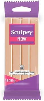 M00335 1pc Premo Sculpey Beige 1lb Oven Bake Polymer Clay