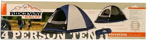 Kelty Ridgeway 4 Person Elevation Sport Dome Tent assembled and packed