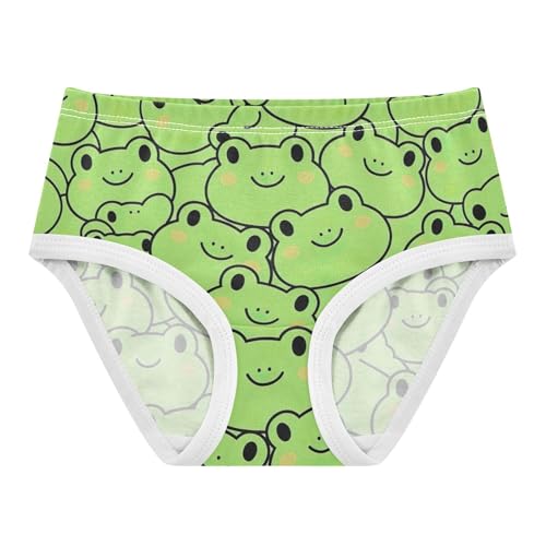 Print Girls Underwear Toddler 2t Cotton Little Girl Panties Cute Cartoon Frogs Prints Green Undies Kids Briefs