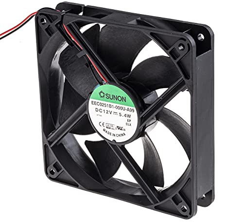 Ventilateur axial 12 V/DC avec grand débit d'air 183.83 m³/h pour évacuation de chaleur