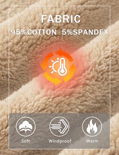 EKLENTSON Hoodies for Men Fleece Pullover Heavyweight Winter Warm Sweatshirts Sherpa Lined Hoodie with Kanga Pocket2