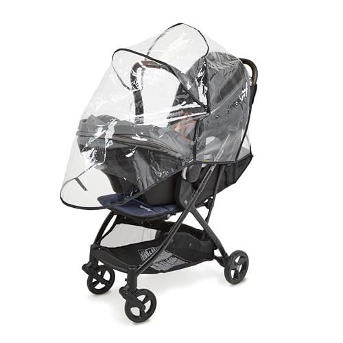 Image of Ingenuity Universal Convenience Stroller Rain Cover, Baby Weather Shield for Rain, Wind & Snow, Fits Most Strollers with Car Seat, Vented Airflow, High Visibility, Easy Install & Storage - Clear