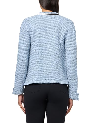 NIC+ZOE Women's Indigo Fringe Mix Knit Jacket2