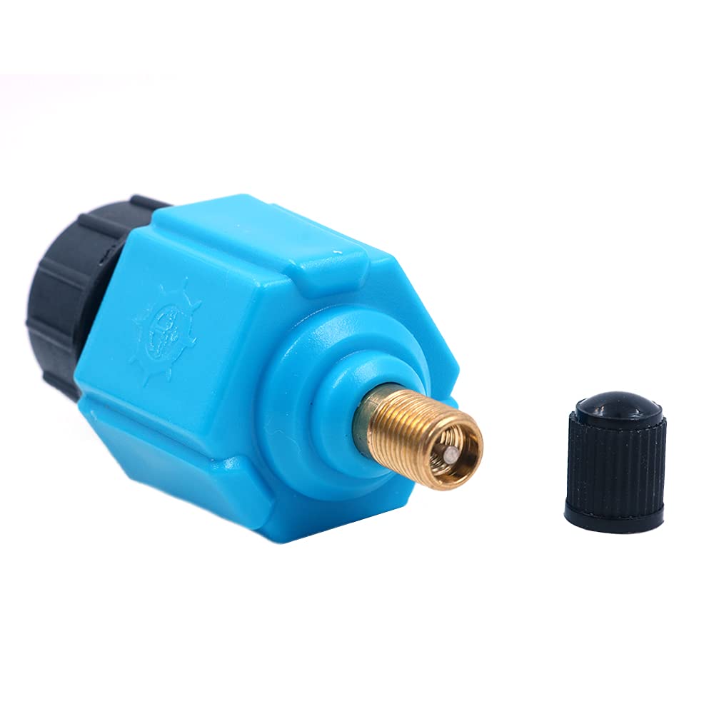 Compresseur Valve 4 Buses Gonflable Adaptateur Valve Pompe Gonflable Tiardey - 4 Buses Incluses - Pour Matelas, Piscine, Kayak SUP - Bleu Pompe Matelas Gonflable