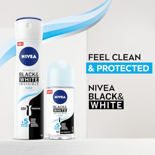 NIVEA Black White Invisible Fresh déodorant fraîcheur longue durée 6u - 6