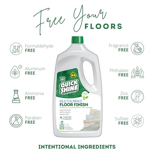 Quick Shine 1200-00064U Multi Surface Floor Finish 64Oz | Cleaner & Polish To Use thumb #2