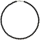 onyx kette lang Onyx Halskette. Die schwarzen Onyx Kugeln sind ca. 6 mm groß. Die Onyx Kette ist auf Edelstahl aufgezogen. Die Länge der Onyx Halskette ist ca. 45 cm. Der Verschluss ist ein stabiler Karabiner. Alle Verschlussbestandteile sind aus 925er Sterling-Silber.