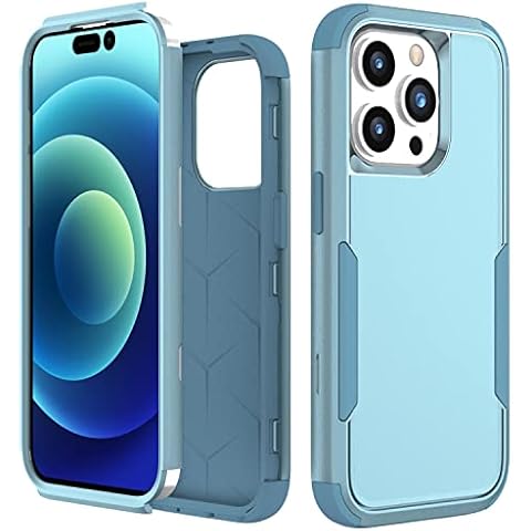 IQeer Shockproof Designed for iPhone 14 Pro Max Case, Heavy-Duty Tough Rugged Lightweight Slim Protective Case for iPhone 14 Pro Max 6.7 Inch (GrayGreen) Cover