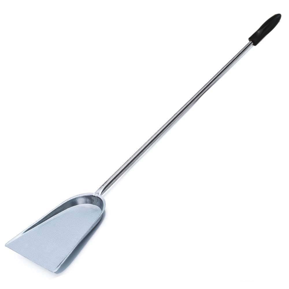 GIEMME Lot 5 Pelles à Pizza Ø30cm Inox Professionnel Manche 82 cm Pelle ronde Ø22 cm Brosse orientable Poils en laiton