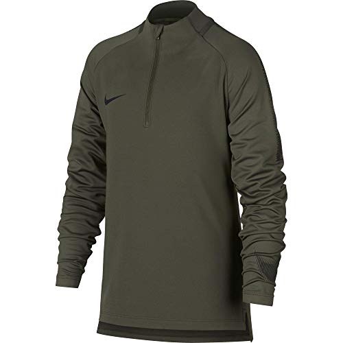 NIKE B NK Dry SQD Dril 18 Camiseta, Niños, Verde (Cargo Khaki/Black), L